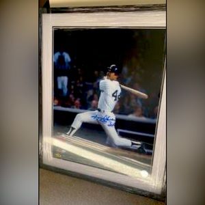 Authentic 1977 signed autograph World Series Reggie Jackson picture